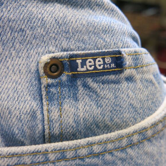 LEE Distressed Jeans 34x30-actual 32x27 Men's Stone Washed Trashed Light Blue - Picture 7 of 11